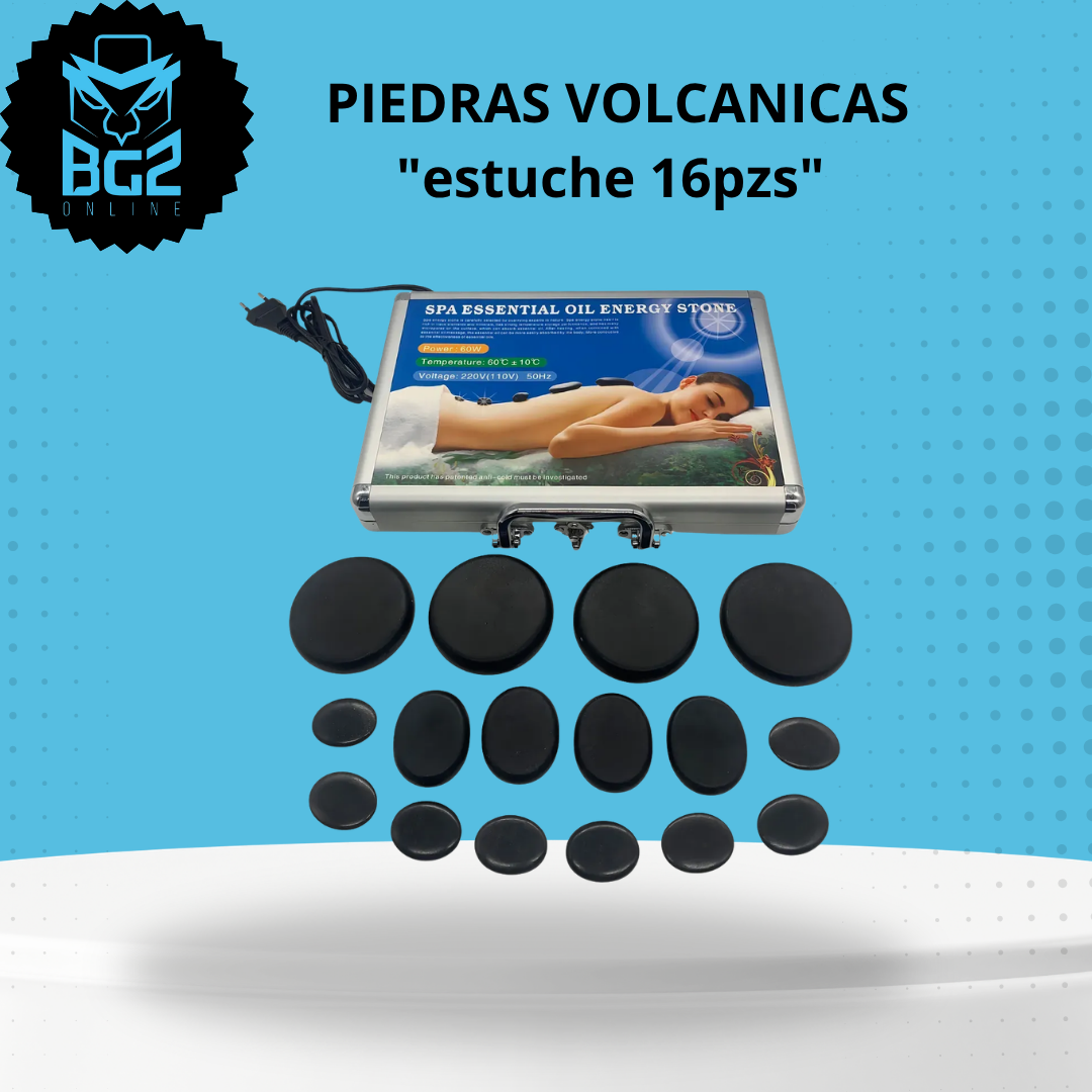 PIEDRAS VOLCANICAS "estuche 16pzs"